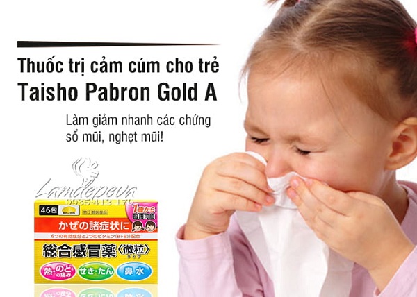 Thuốc cảm cúm của Nhật dạng gói Taisho 46 gói cho trẻ em 1