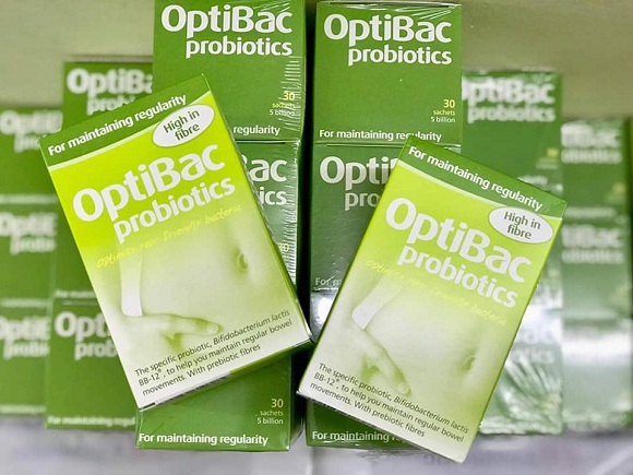 Men vi sinh Optibac Probiotics xanh 30 gói, cho bé từ 1 tuổi 8