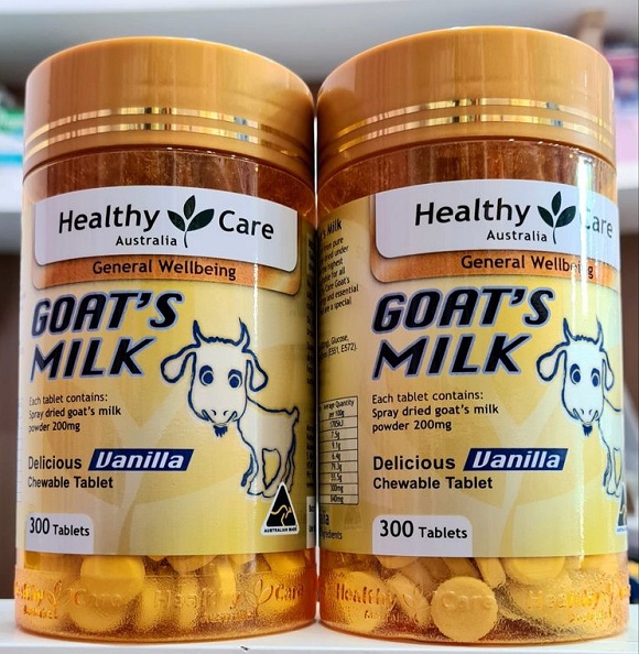 Sữa dê cô đặc dạng viên Goat Milk Healthy Care Úc 300 viên 9