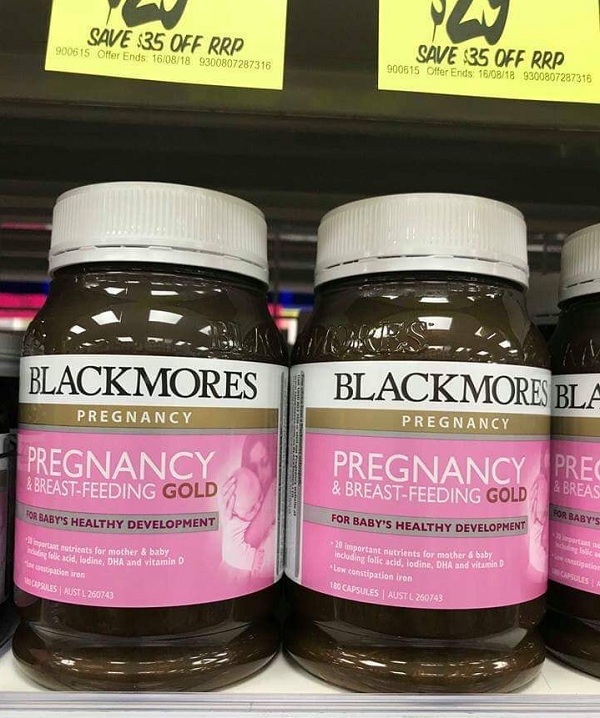 Blackmores Pregnancy Gold - Vitamin cho bà bầu của Úc 180v 9