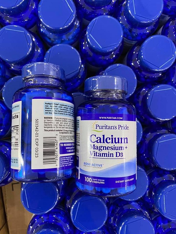 Calcium Magnesium Vitamin D3 100 viên Puritan’s Pride 0