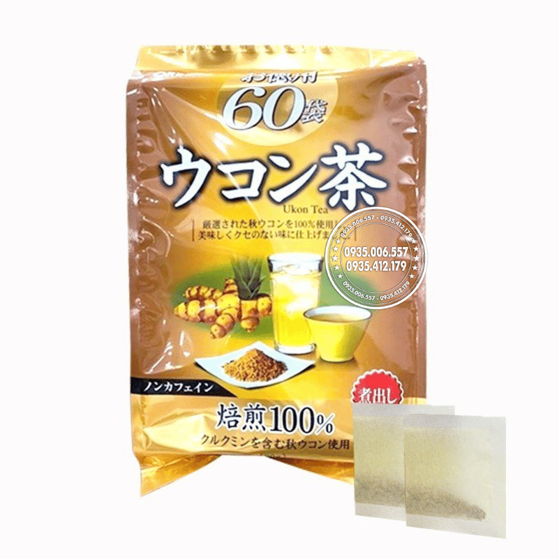 Trà nghệ mùa thu Orihiro Ukon Tea của Nhật Bản túi 60 gói