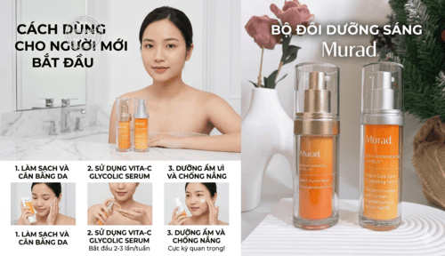 Cách dùng Serum trắng da mờ thâm nám Murad Vita C Glycolic Serum 30ml cho người mới bắt đầu