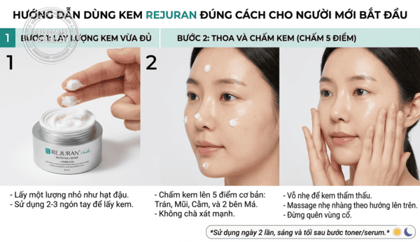 Cách dùng kem dưỡng Rejuran đúng cách cho người mới bắt đầu