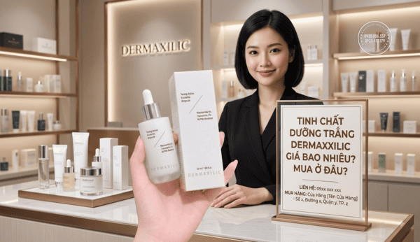 Tinh chất dưỡng trắng Dermaxilic giá bao nhiêu? Mua ở đâu?